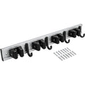 Vyrno Aluminum Mop and Broom Organizer 50 cm 4 Grips 3 Hooks - Product view