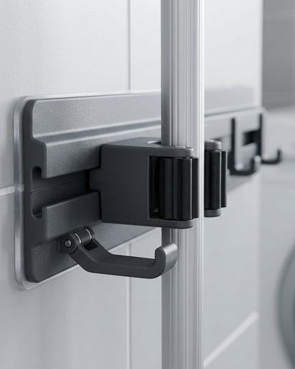 Vyrno Adhesive Modular Tool Holder 40 cm 3 Grips 4 Hooks Charcoal - Detail view